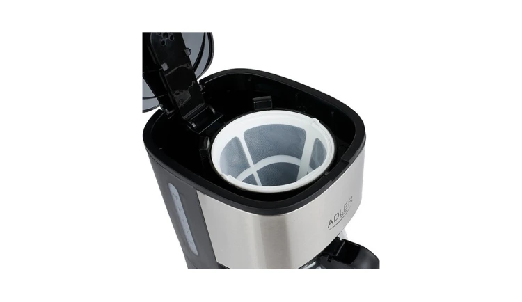 Ekspres przelewowy do kawy 0,7L 550W Srebrny Płyta Podgrzewająca Adler