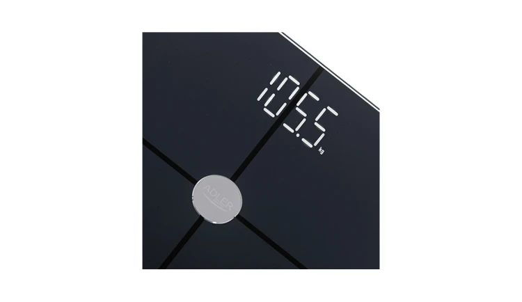 Waga Łazienkowa Analityczna Smart LED Aplikacja FitGo Do 180kg Czarna
