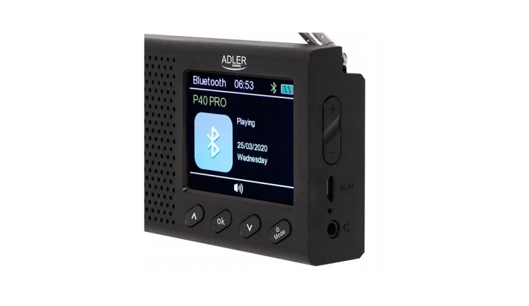 RADIO PRZENOŚNE KUCHENNE RETRO LCD BLUETOOTH ZEGAR ANTENA FM USB