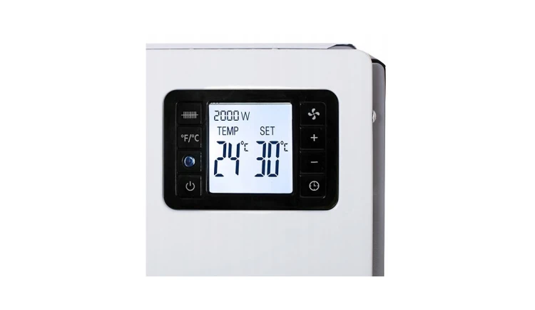 Elektryczny Grzejnik Energooszczędny Konwektorowy LCD z Pilotem
