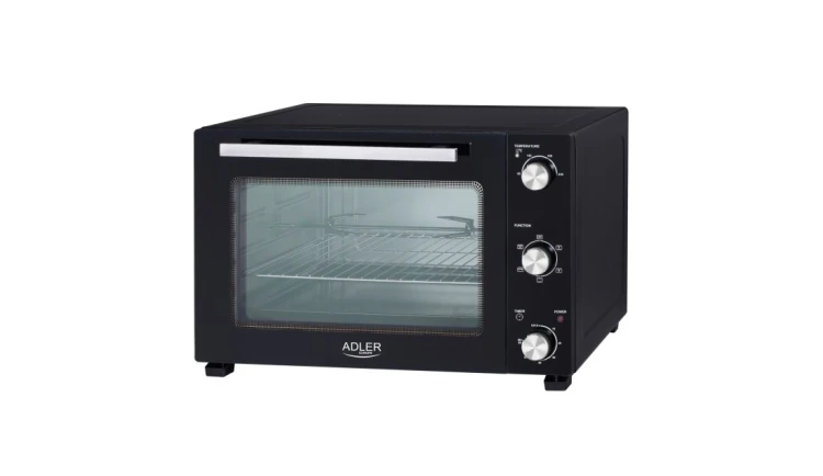 Piekarnik Elektryczny 48L 1800W Regulacja 5 Trybów pieczenia Zestaw Adler