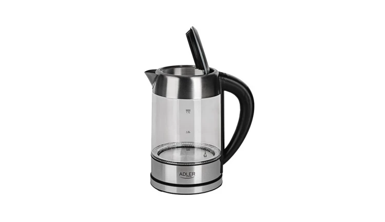 Czajnik Kuchenny Elektryczny 1,7L LCD Regulacja Temperatury Inox Adler