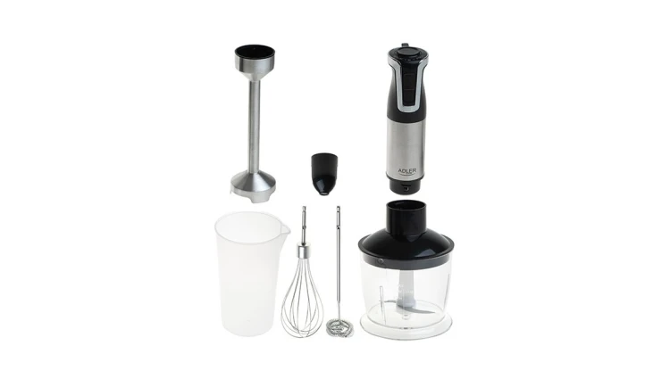 Blender Kuchenny Ręczny 1800W Turbo 20 Ustawień Prędkości Zestaw Adler