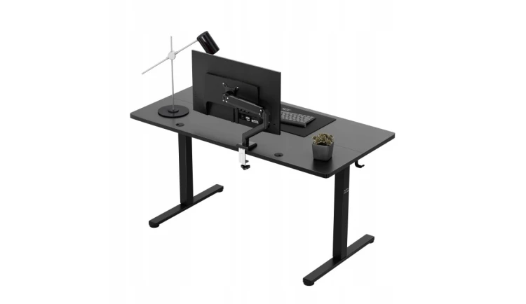 Biurko Elektryczne 140cm Regulowane Pamięć stolik biurowy Leader 7.3 Black