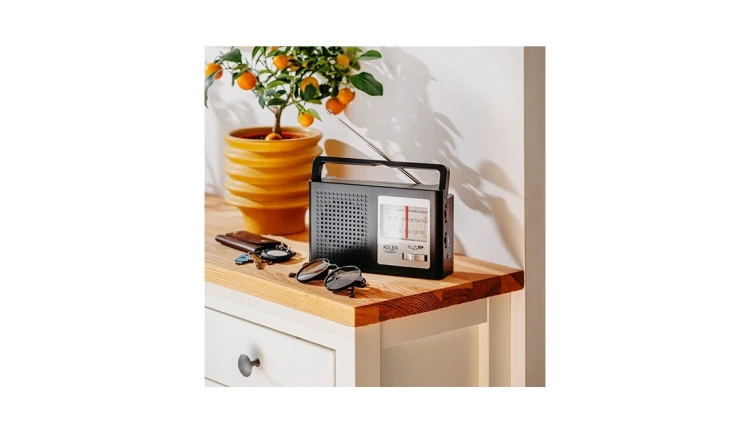 Klasyczne Radio AM/FM Antena Teleskopowa Uchwyt Podróżny Adler
