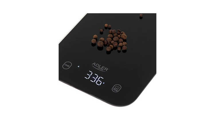 Precyzyjna Waga Kuchenna LED 1g/10kg + Baterie Adler Czarna