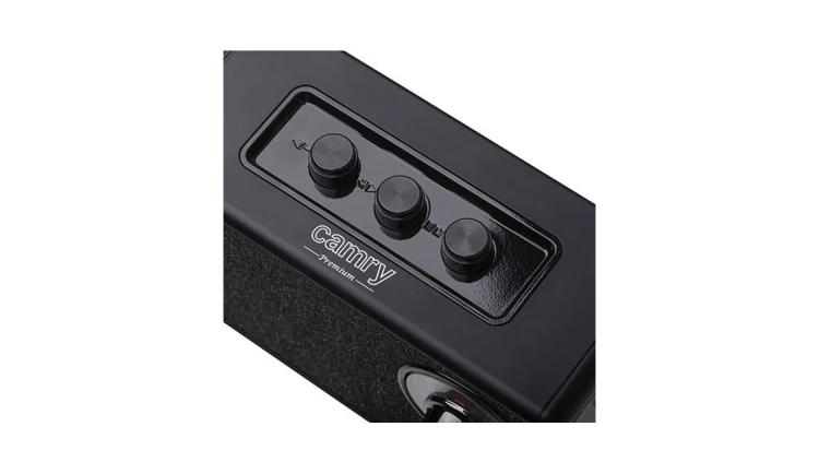 Radio FM z Bluetooth Retro 1500mAh USB Funkcje AUX/TWS Czarne Camry