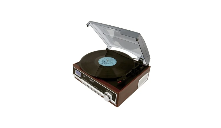Elegancki Gramofon z Radiem LCD Bluetooth/MP3/USB/SD + Pilot Camry