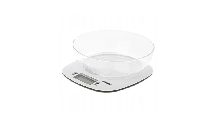 Waga kuchenna z misą 1,4L LCD Precyzyjna 5kg/1g Biała Mesko