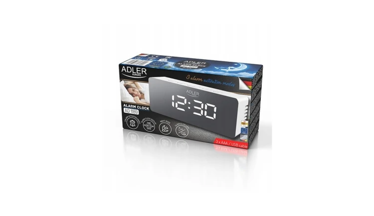 ZEGAR ELEKTRONICZNY BUDZIK TERMOMETR ADLER