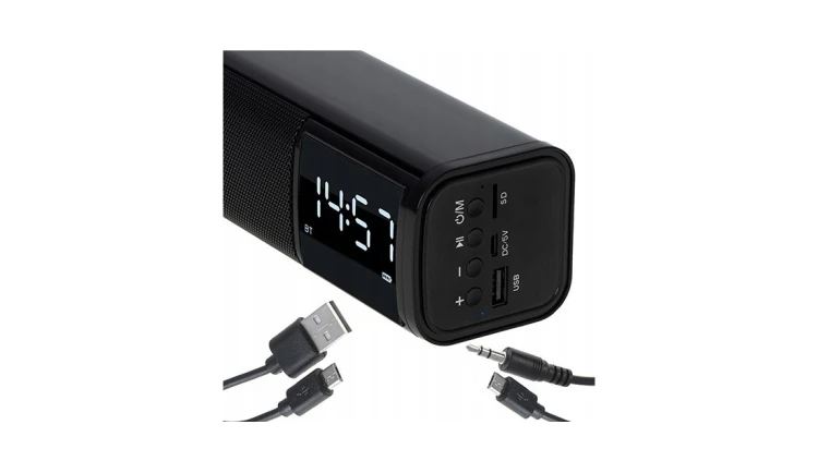 GŁOŚNIK RADIOBUDZIK ZEGAR BUDZIK Bluetooth/USB/AUX