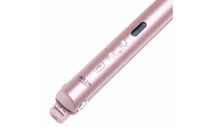 Prostownica Bezprzewodowa Podróżna USB LED Regulacja Temp + Etui Adler