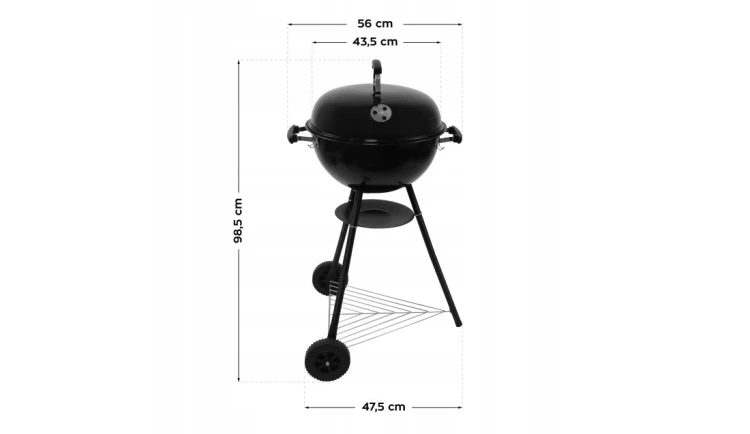 GRILL ELEKTRYCZNY 2w1 1600W Elektryczno-Węglowy Ogrodowy z pokrywką Gregman
