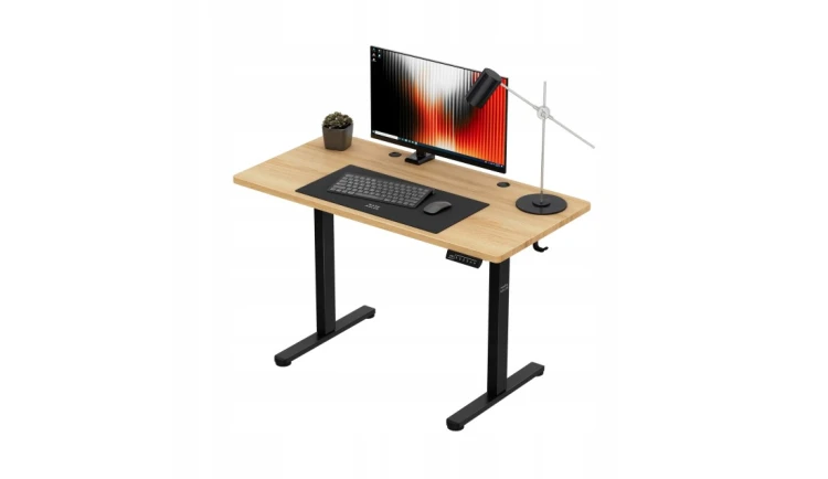 Biurko Elektryczne 120cm Regulowane Pamięć stolik biurowy Leader 6.9 Dąb