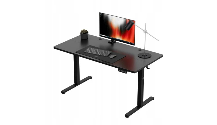 Biurko Elektryczne 140cm Regulowane Pamięć stolik biurowy Leader 7.3 Black