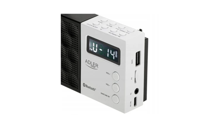 Radio cyfrowe LCD AM/FM Wielofunkcyjne 20 stacji Bluetooth/USB/SD Adler