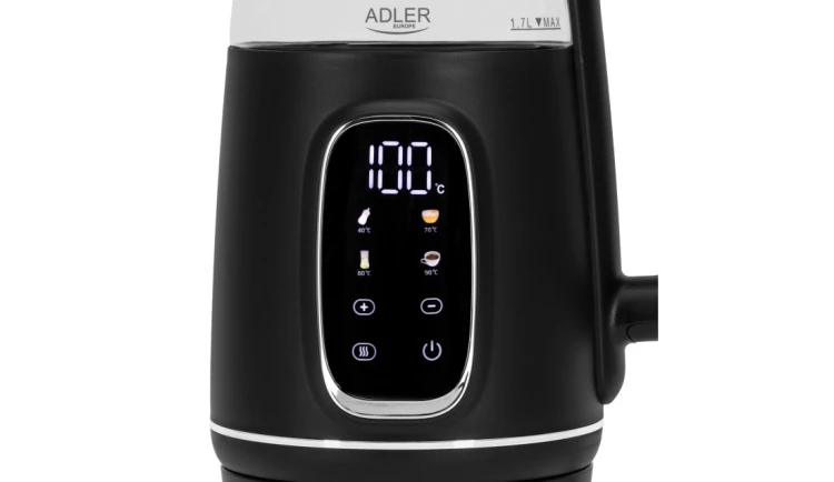 Czajnik elektryczny szklany LED 1,7L 2200W Regulacja temperatury Adler