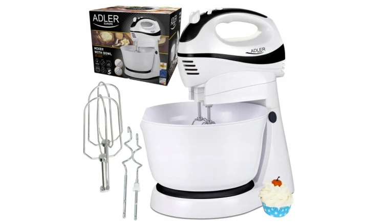 Mikser z Misą 3L Robot Kuchenny 550W Funkcja TURBO 5 Prędkości Adler