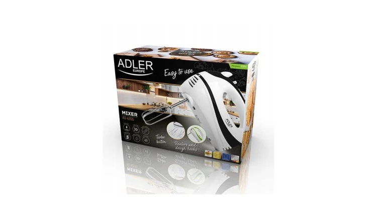 MIKSER RĘCZNY ADLER 300W ROBOT KUCHENNY FUNKCJA TURBO