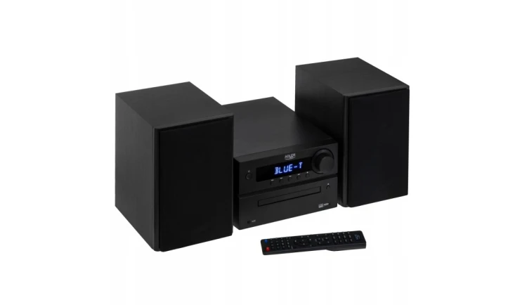 Wieża HIFI Bluetooth CD USB FM 2X 25W pilot RADIO czarna elegancka HDMI