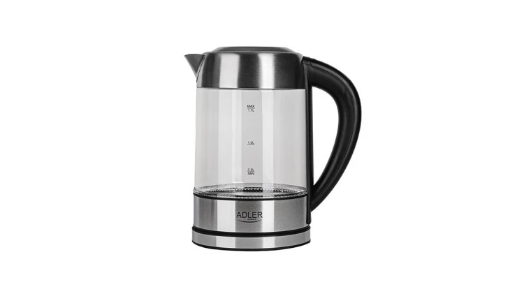 Czajnik Kuchenny Elektryczny 1,7L LCD Regulacja Temperatury Inox Adler