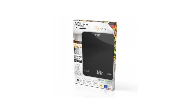 Waga kuchenna 10kg USB Dokładność 1g LCD ADLER