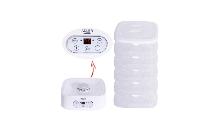 Dehydrator 550W Suszarka do Grzybów Ziół Owoców Żywności LCD 5 Tac Zestaw