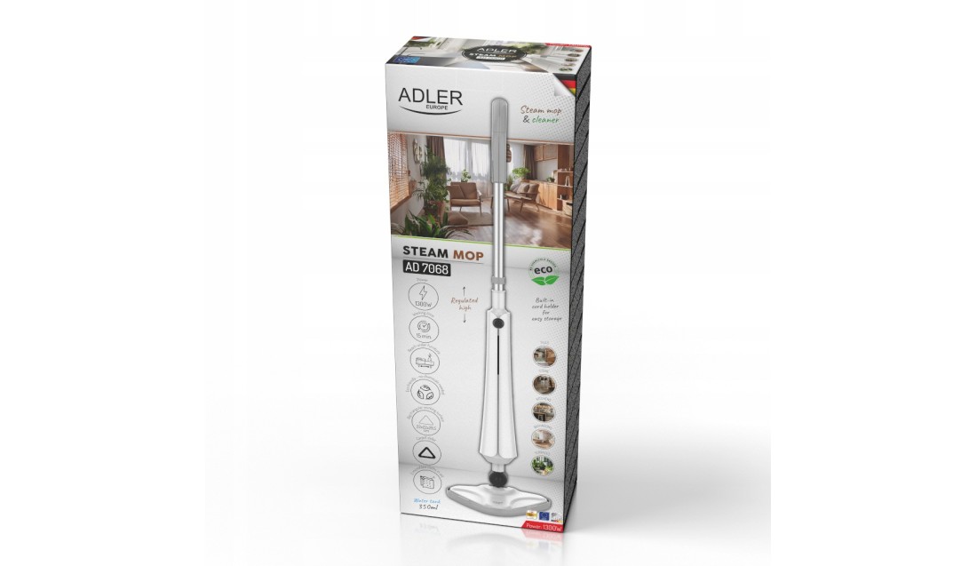 MOP PAROWY WIELOFUNKCYJNY Adler AD 7068 Szybkie NAGRZEWANIE 1300W 180st