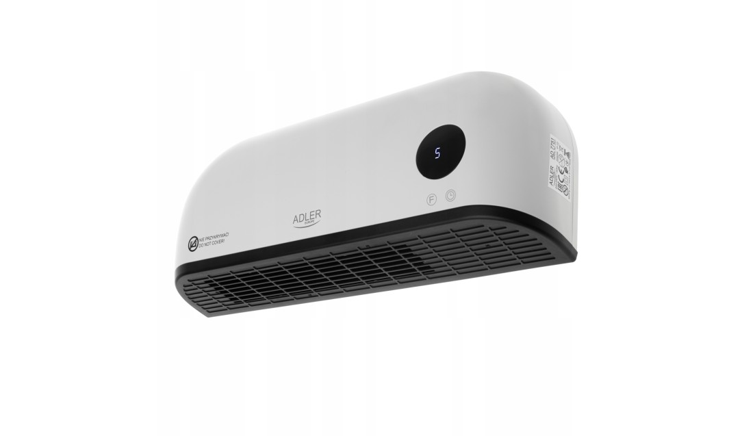 Adler LED Nagrzewnica | AD 7751 | Kurtyna powietrzna | 2000 W | Biały
