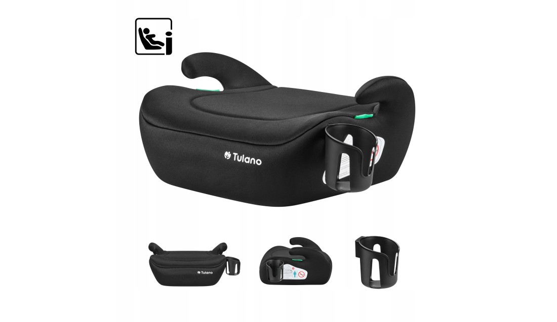Fotelik samochodowy podstawka Tulano Cabby 20 Black 125-150 cm I-Size