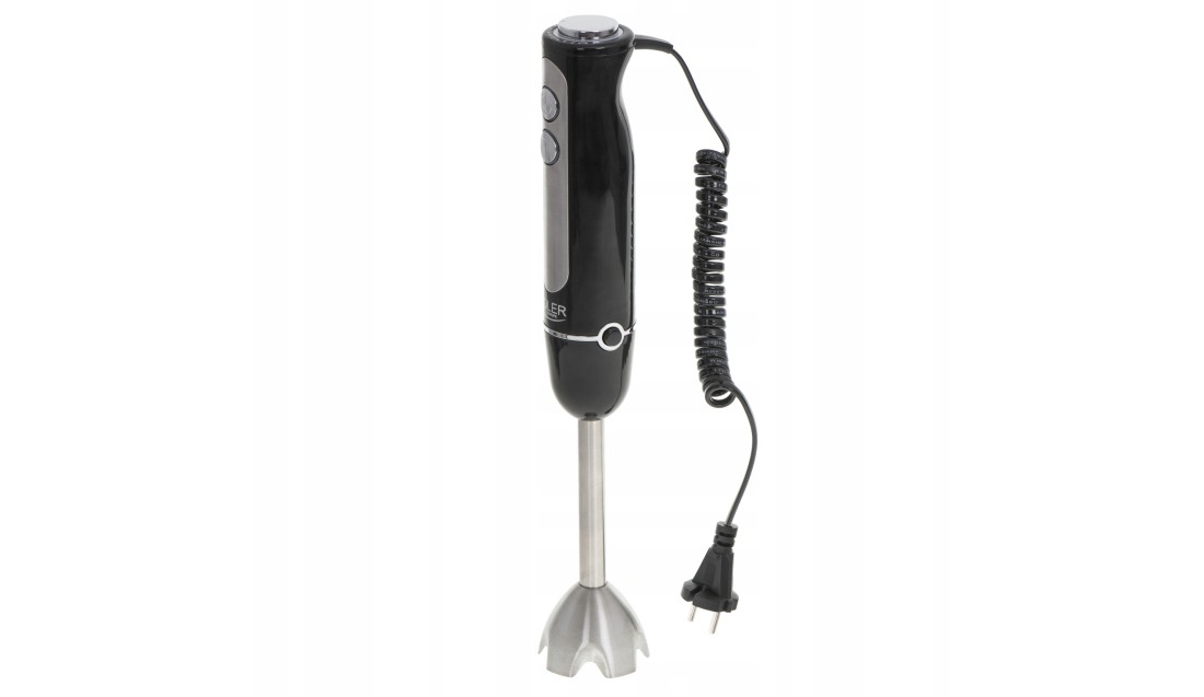 BLENDER ręczny AD 4625 1500W czarny TURBO stal NIERDZEWNA 5 PRĘDKOŚCI