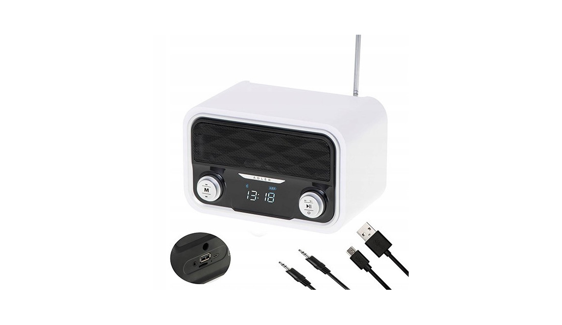 Radio Odtwarzacz BLUETOOTH/FM/SD/USB/MP3 Zegar