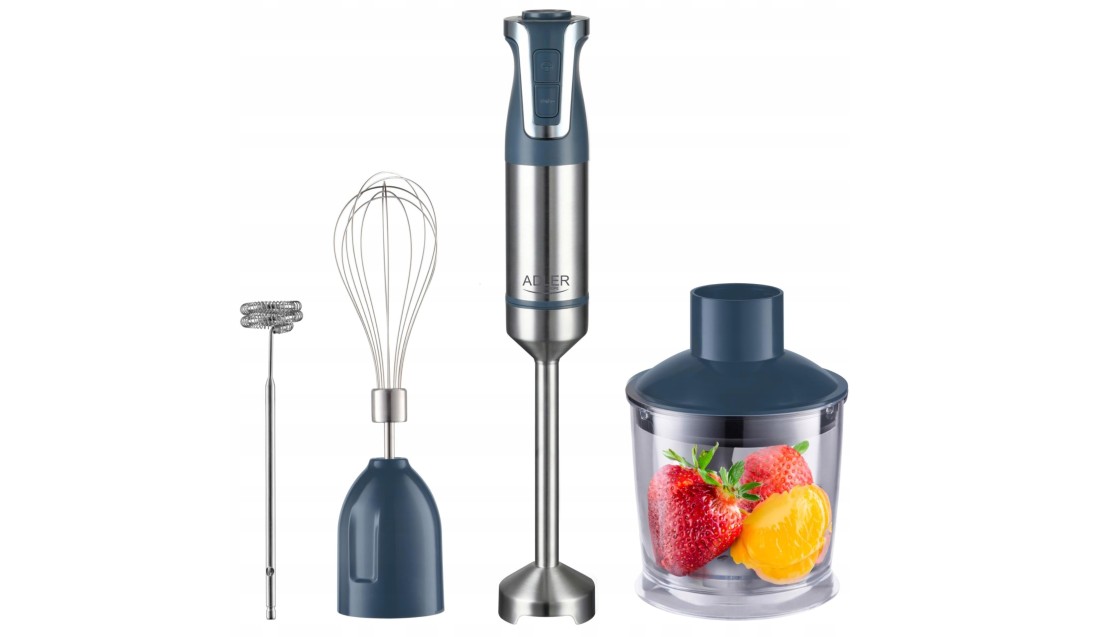 Blender ręczny 1800W Turbo 20 poziomów miksowanie ubijanie spieniacz GREY