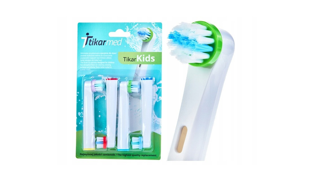 KOŃCÓWKI KIDS DZIECI 4SZT DO SZCZOTECZKI ORAL-B