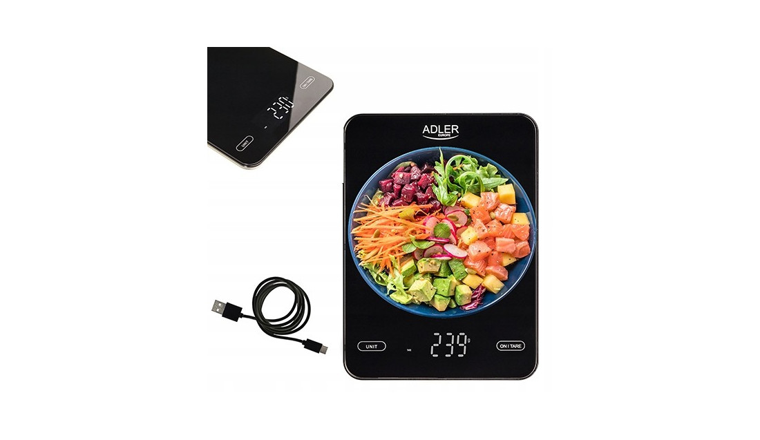 Waga kuchenna 10kg USB Dokładność 1g LCD ADLER