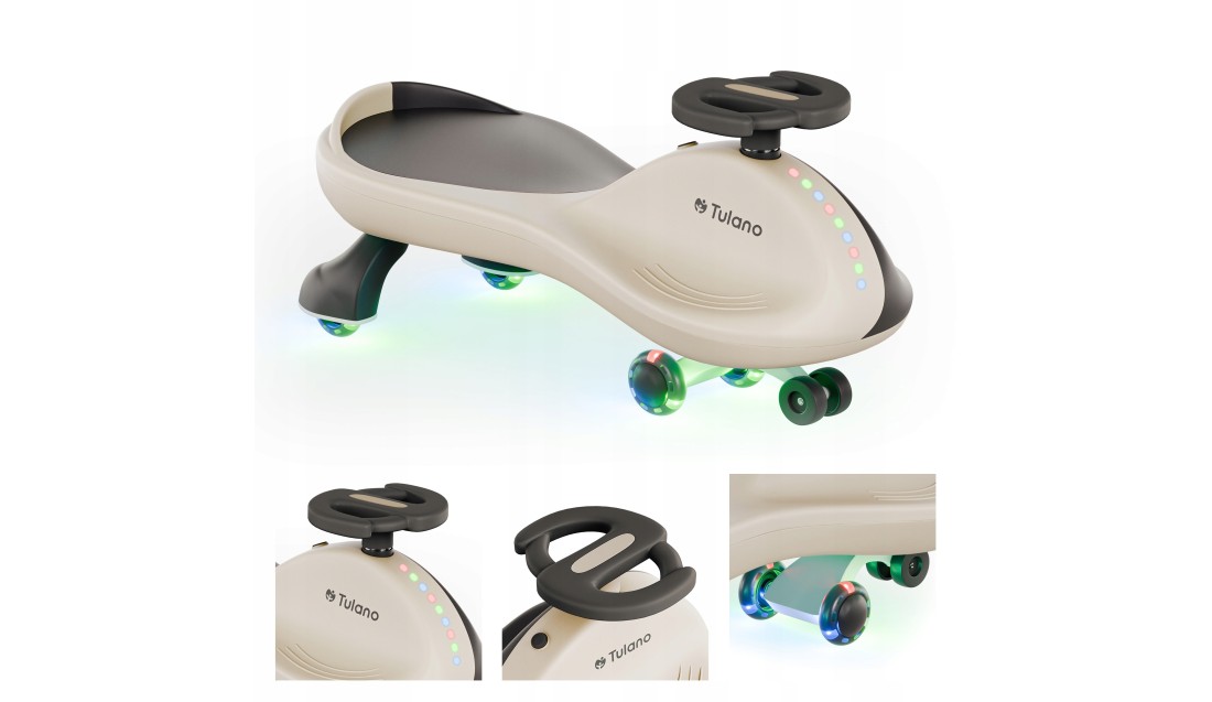 Jeździk dla dzieci grawitacyjny LED Tulano Focus 35 Pchacz Kierownica 360