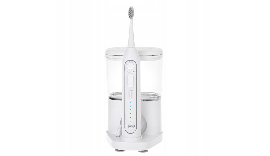 SZCZOTECZKA SONICZNA IRYGATOR DO ZĘBÓW 2w1 USB + 2 KOŃCÓWKI W ETUI ZESTAW