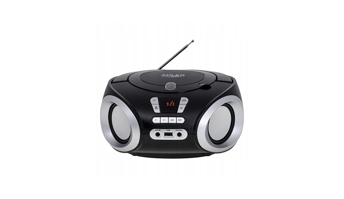 Odtwarzacz Radio Boombox CD-MP3 USB Czarny Adler