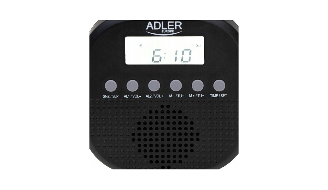 Radio FM Wodoodporne IPX4 Kompaktowe Zegar Funkcje drzemki alarmu Adler