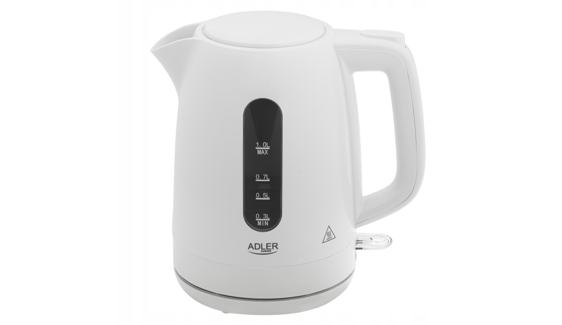 CZAJNIK elektryczny Adler AD 1380w 2200 W 1l biały OBROTOWA PODSTAWA STRIX