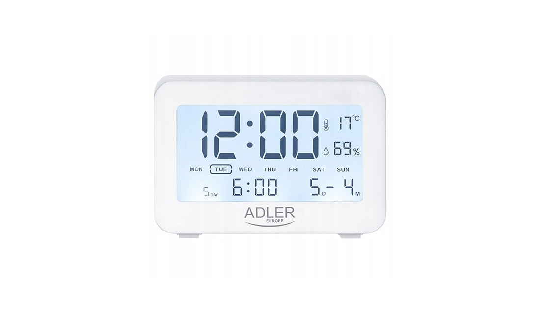 ZEGAR Elektroniczny STACJA TEMPERATURA BUDZIK WILG