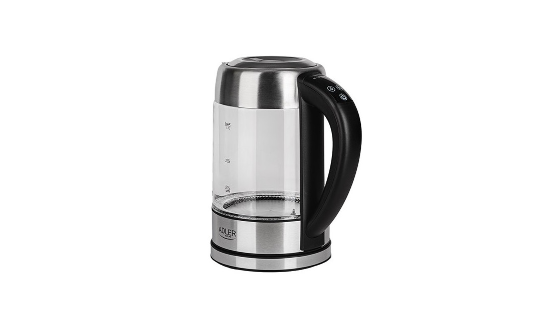 Czajnik Kuchenny Elektryczny 1,7L LCD Regulacja Temperatury Inox Adler
