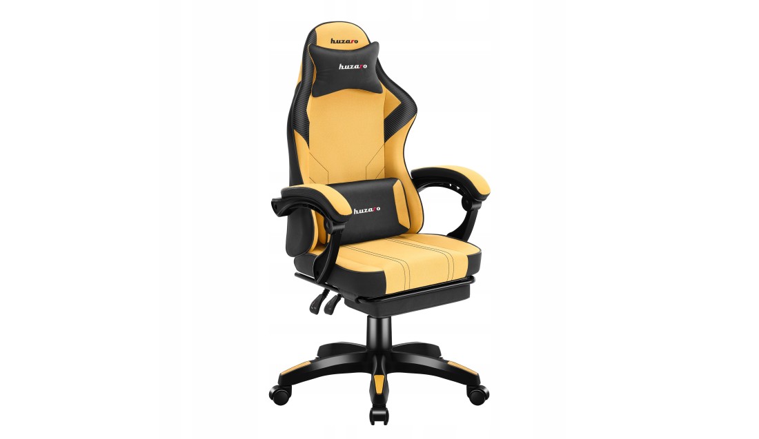 Fotel Gamingowy Ergonomiczny z Podnóżkiem Biurowy Regulowany Huzaro