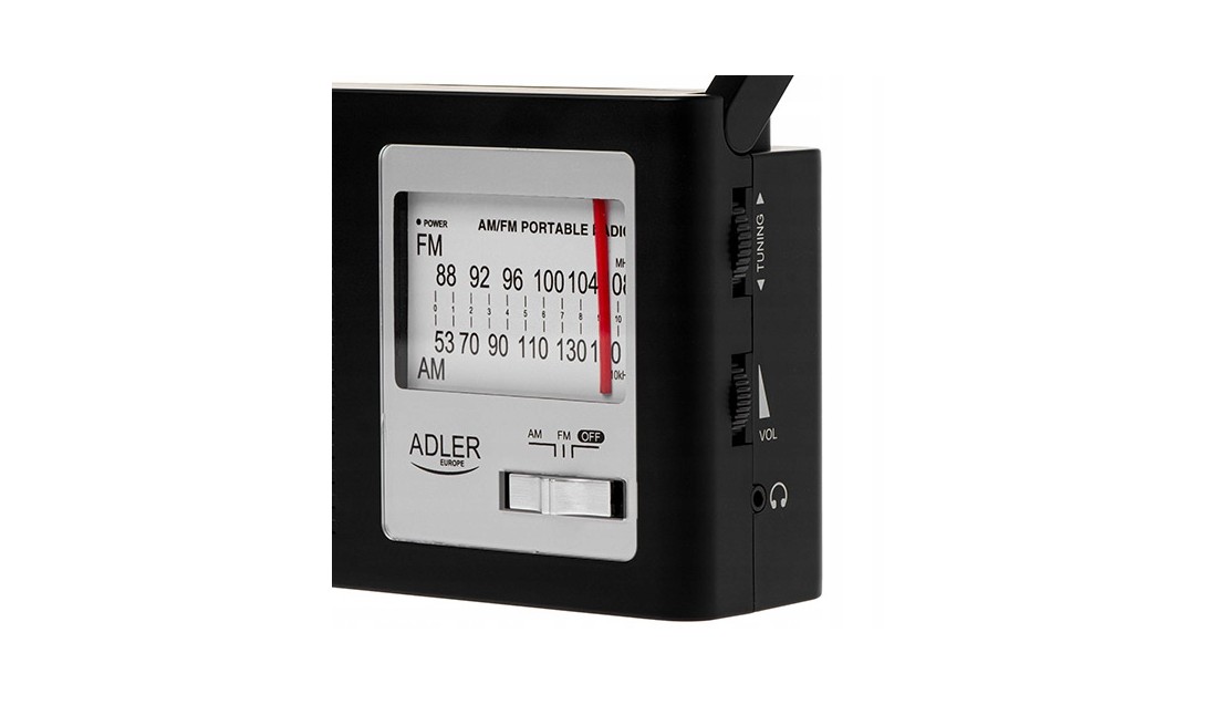 Klasyczne Radio AM/FM Antena Teleskopowa Uchwyt Podróżny Adler