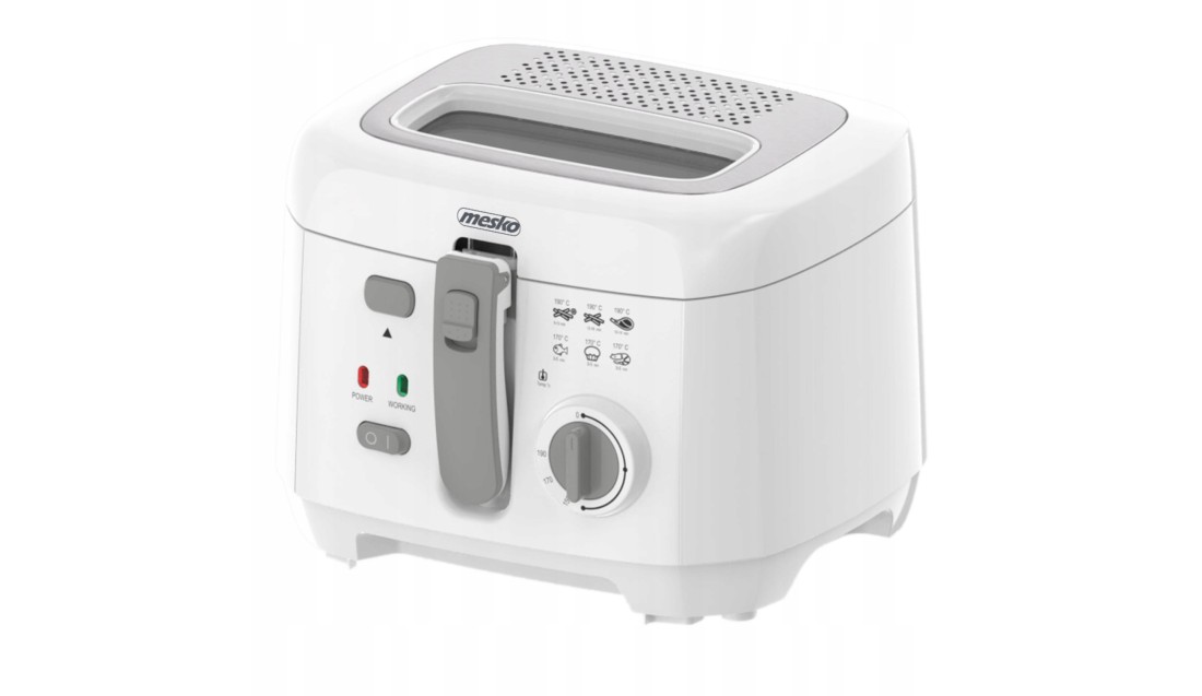 Frytkownica domowa 1800W pojemność 2,5L zamykana pokrywa kosz uchwyt Filtr