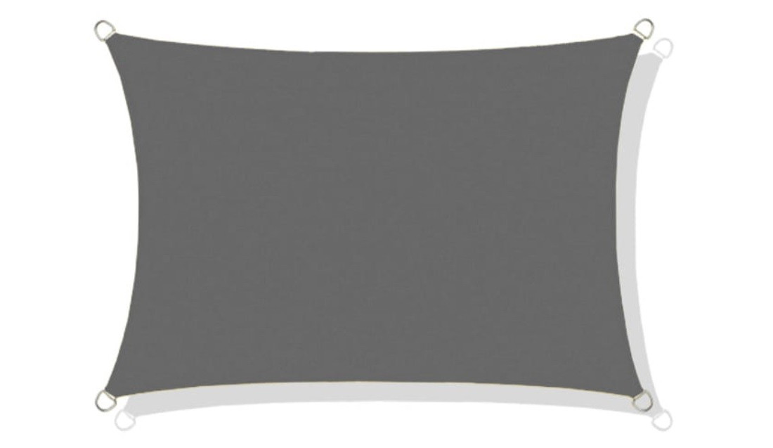 Żagiel przeciwsłoneczny wodoodporny ortalion 3x5 m szary