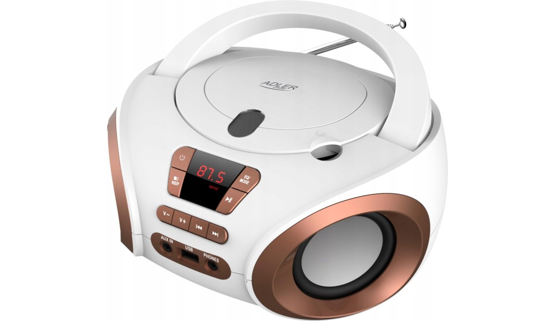 RADIO BOOMBOX WIEŻA CD-MP3 USB FM RADIO AUX 2x 2W ADLER
