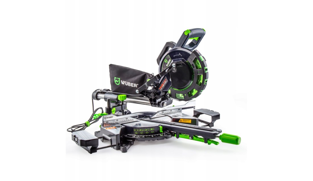 Piła Ukośnica DO DREWNA 210mm z POSUWEM Kątowa Laser Przecinarka Pilarka