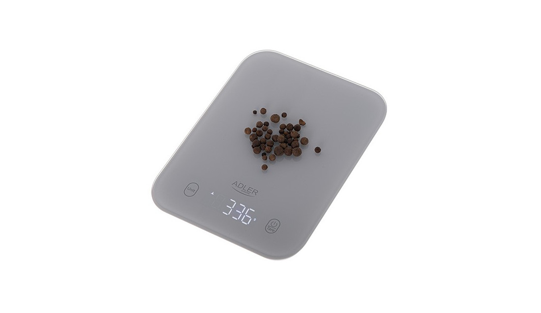 Precyzyjna Waga Kuchenna LED 1g/10kg + Baterie Adler Szara
