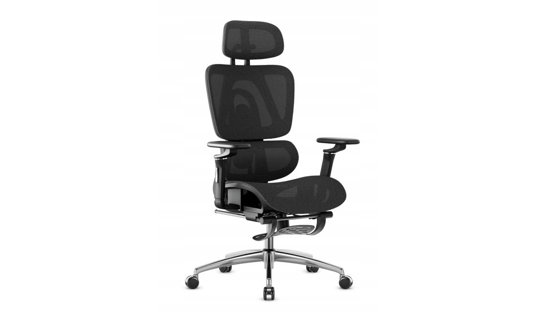 FOTEL GAMINGOWY ERGONOMICZNY KRZESŁO GRACZA KOMPUTEROWE PODNÓŻEK HUZARO